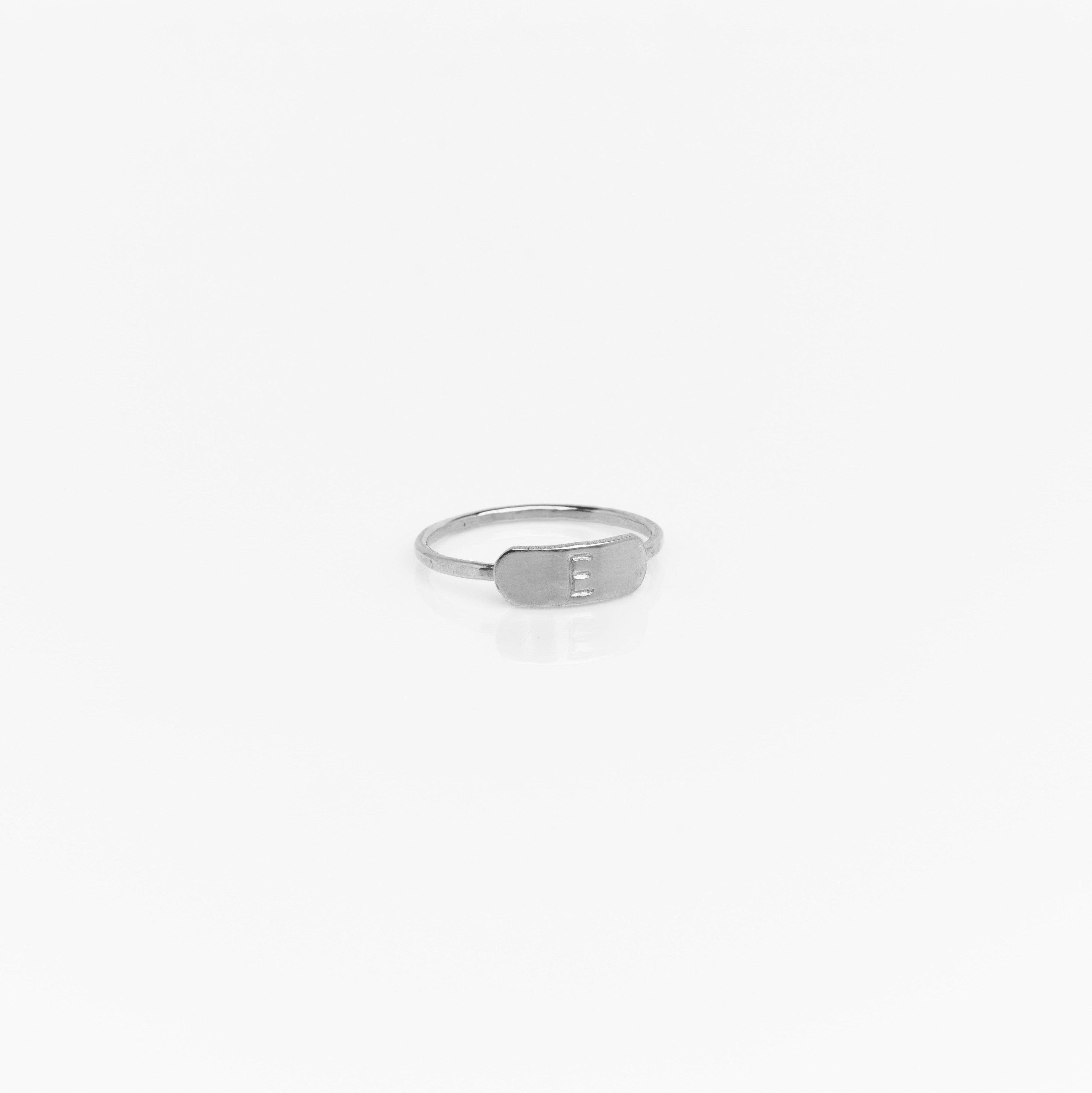 Initial Bar Ring | Gold Jewelry
