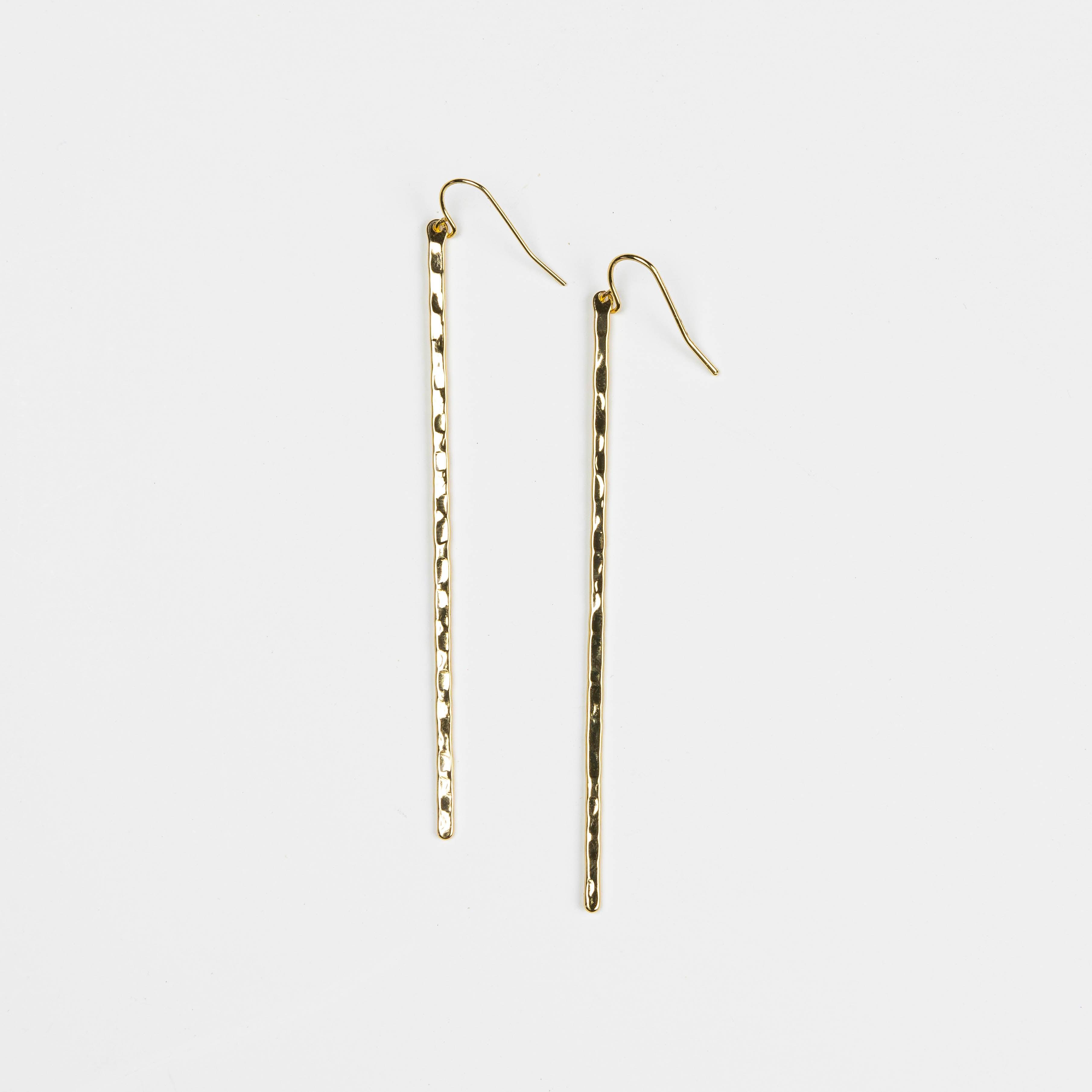 HARLOW Hammered Stick Earrings - Nashelle