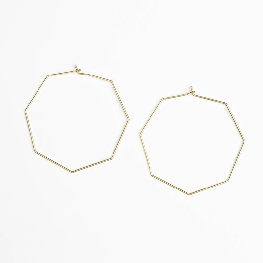 HARLOW Octagon Hoop Earrings - Nashelle