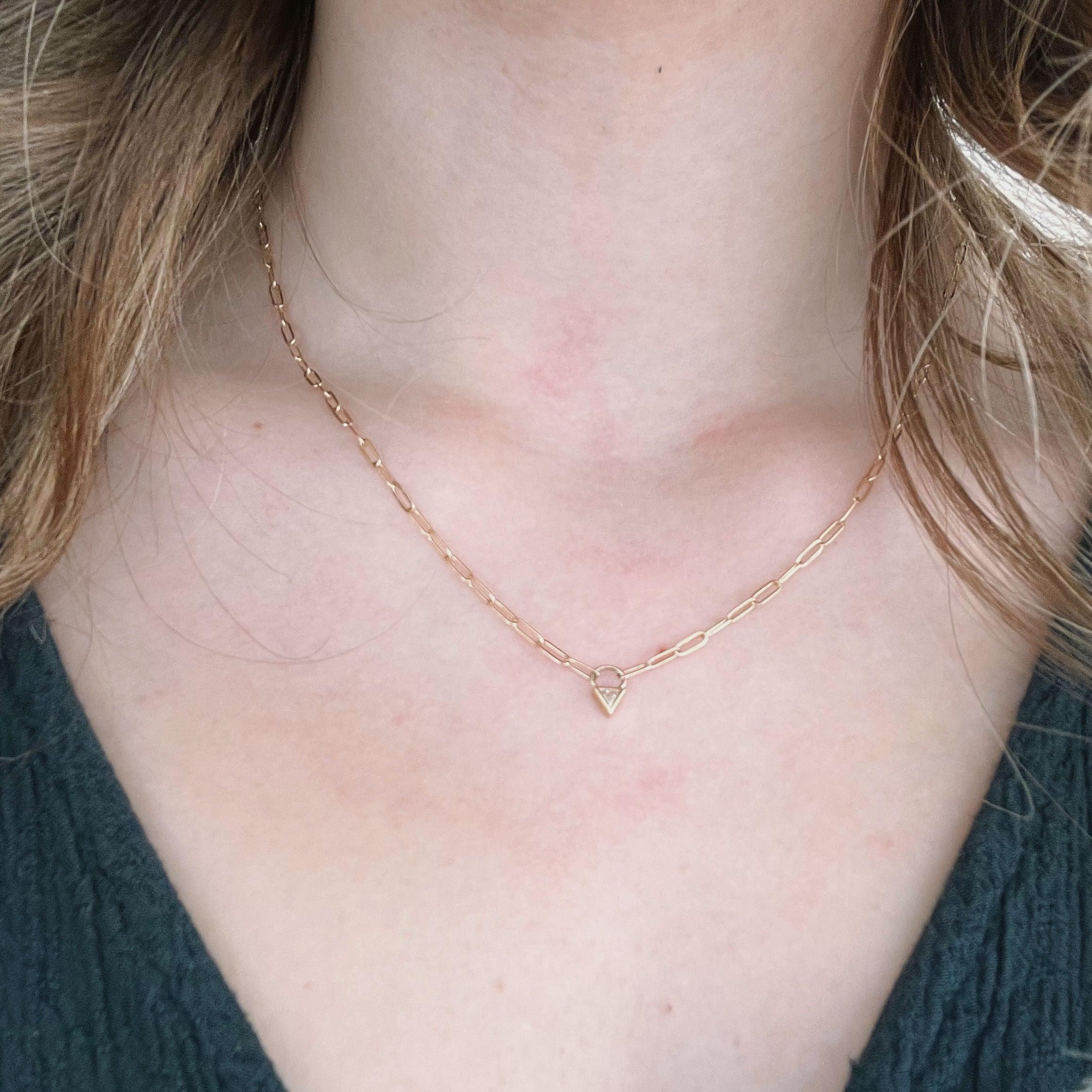 Diamond Triangle Necklace - Nashelle
