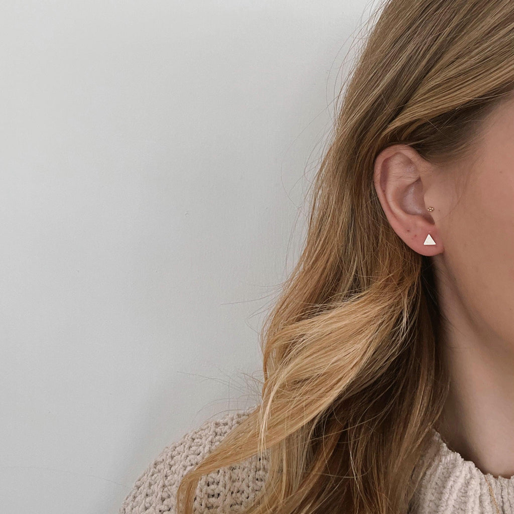 Triangle Stud Earrings - Nashelle