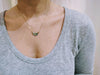 rose gold half moon necklace