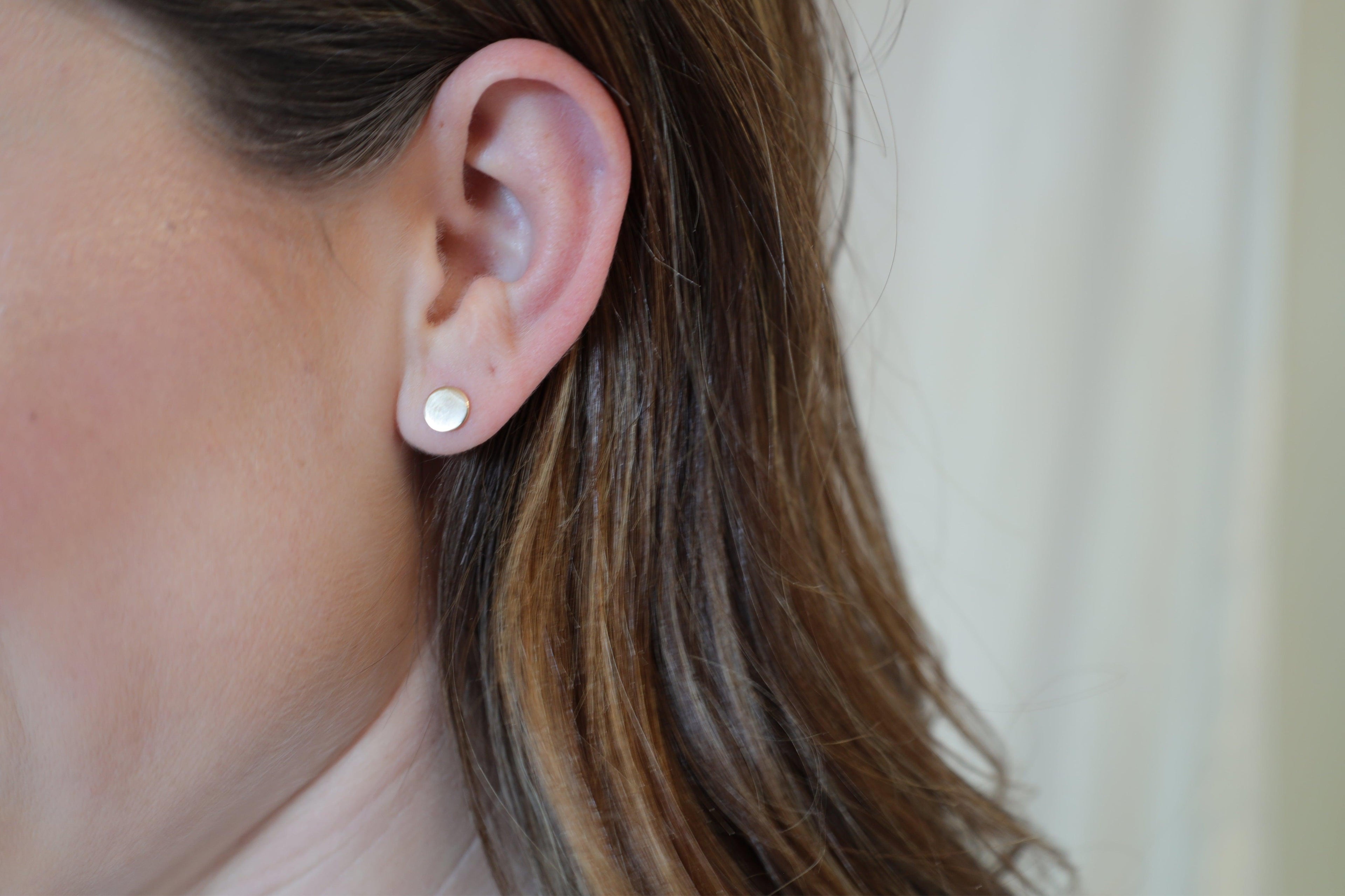 Button Stud Earring - Nashelle