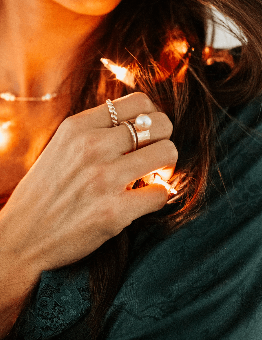 Sunset Pearl Ring - Nashelle