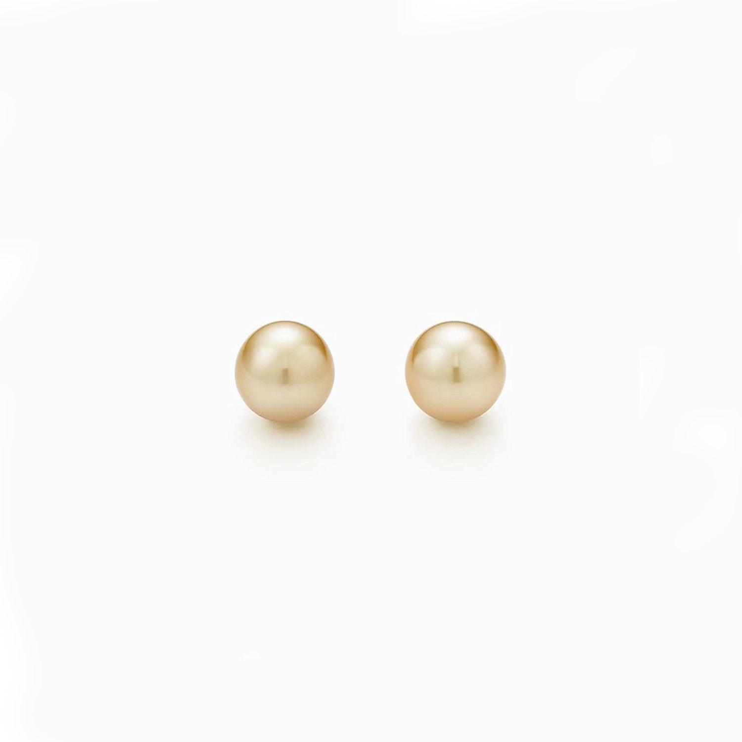 Champagne South Sea Pearl Studs - Nashelle