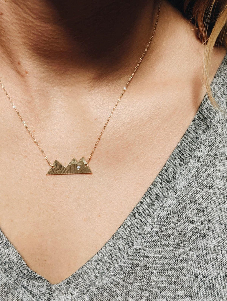 Mountain Necklace with Diamond - Nashelle