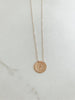 Single Letter Floating Coin Necklace