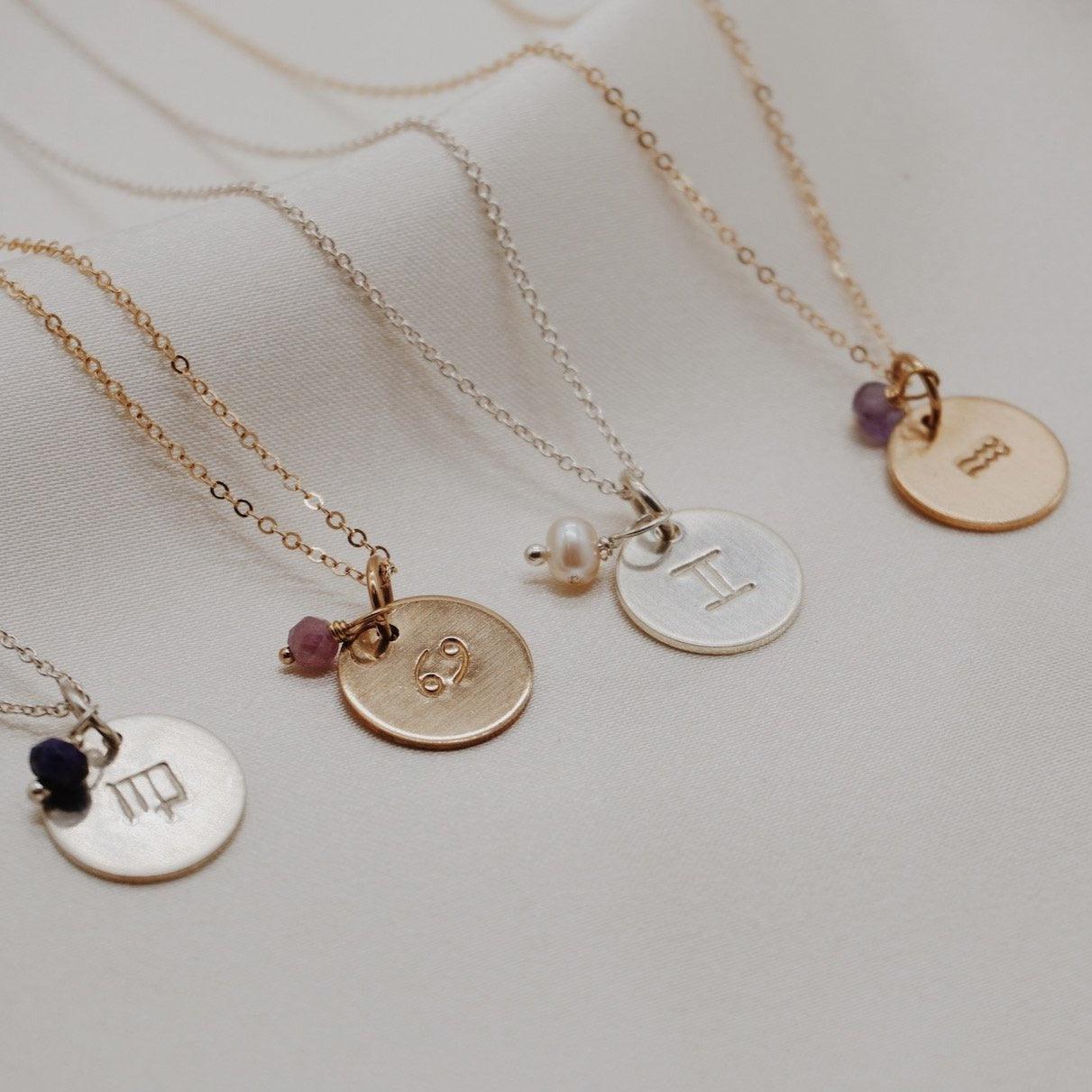 Zodiac Mini Coin Necklace - Nashelle